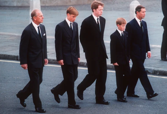 William and Harry Walking